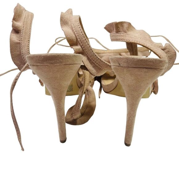 Shoedazzle Beige Shirah Heeled Sandals - Size 5.5 - Picture 8 of 14